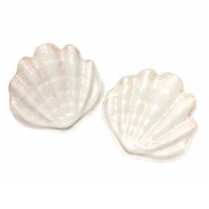 Vintage Boston Trading Warehouse Sea Shell Plate Set of 2